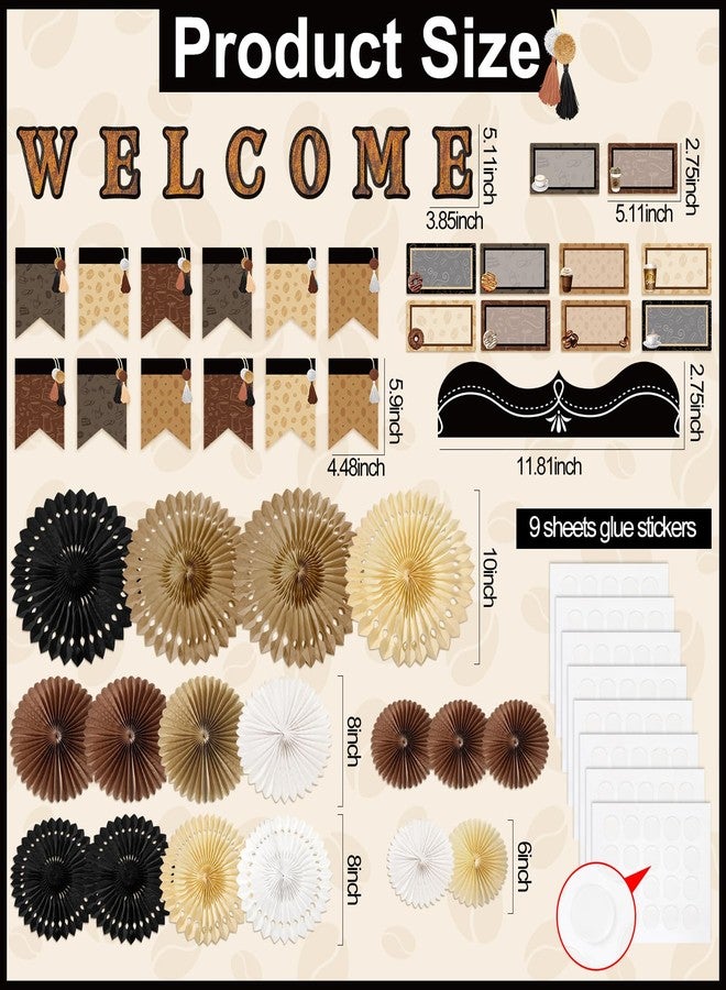 Qilery Welcome Bulletin Board Sets Welcome Back Classroom Decorations Bulletin Board Nameplate Cutout Paper Fans Banner for Back to School Chalkboard Wall Decor(Macaron) - Image 2