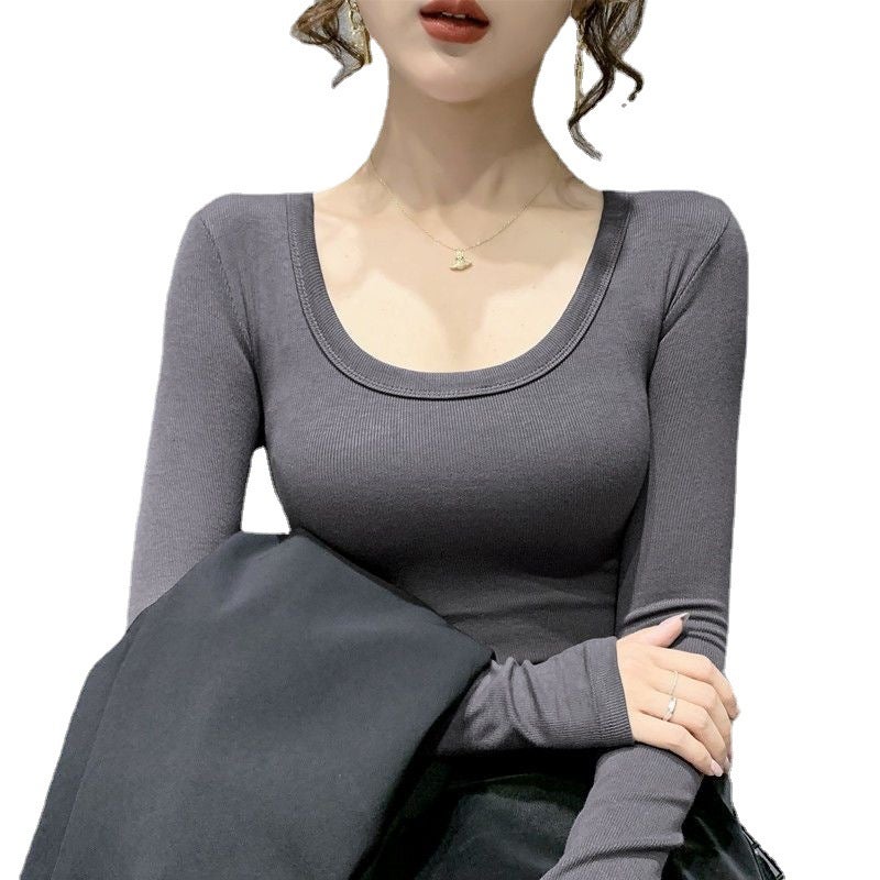 Army Green Women's Top Autumn Slim Fit Base Layer - Image 5