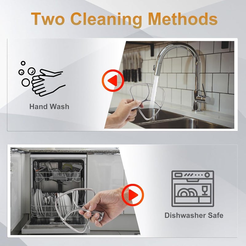 Kainasch مضرب مسطح لخلاط KitchenAid سعة 5-6 كوارت من نوع رفع الوعاء، ملحق مجداف من الفولاذ المقاوم للصدأ المصقول بديل لخلاط Kitchen Aid - Image 5