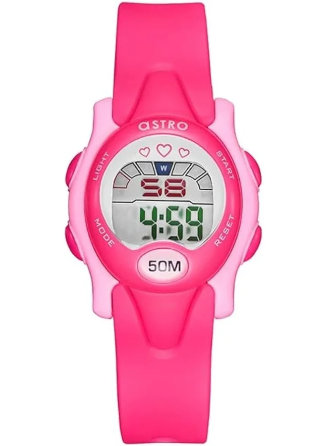 ASTRO Astro Kids Watch, Digital Display and Polyurethane Strap - A23902-PPPP, Pink