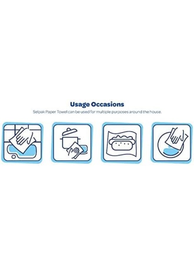 Selpak 3 Ply Kitchen Paper Towel 3 Rolls 20 Percent Off 80 Sheets - Image 4