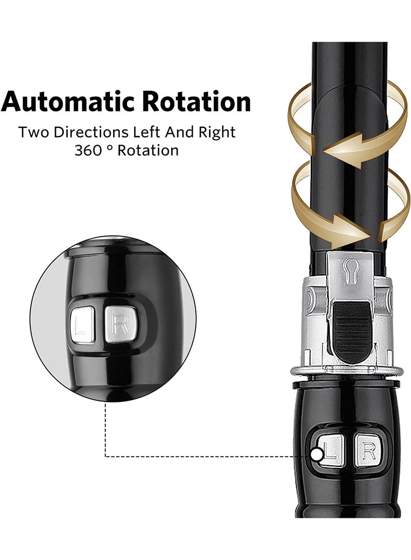 Luckam أجهزة تجعيد الشعر الدوارة التلقائية، مكواة تجعيد الشعر بقطر 28 مم، مكواة تصفيف الشعر، جهاز تجعيد الشعر، عصا تسخين فورية خلال 30 ثانية، سوداء - Image 2