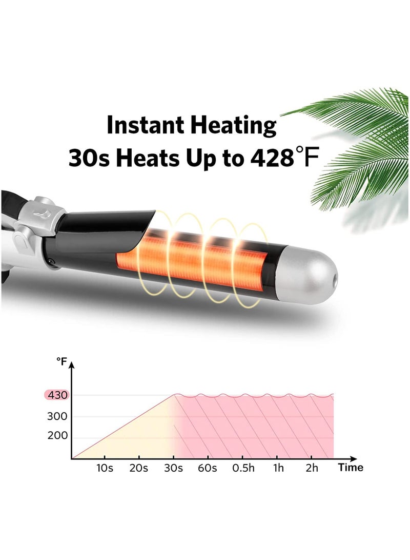 Luckam أجهزة تجعيد الشعر الدوارة التلقائية، مكواة تجعيد الشعر بقطر 28 مم، مكواة تصفيف الشعر، جهاز تجعيد الشعر، عصا تسخين فورية خلال 30 ثانية، سوداء - Image 5