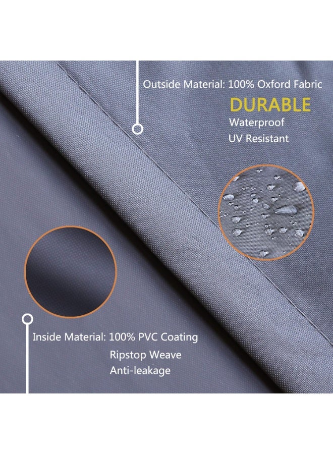 Patio Furniture Covers,Outdoor Furniture Cover Waterproof,Patio Furniture Set Covers for 4 Piece Outdoor Conversation Set,Patio Covers Set (Grey) - Image 2