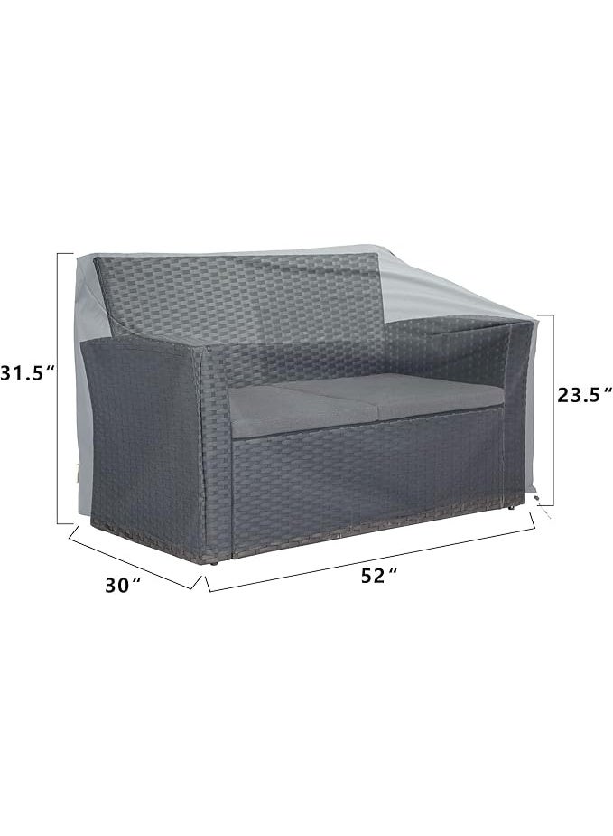 Patio Furniture Covers,Outdoor Furniture Cover Waterproof,Patio Furniture Set Covers for 4 Piece Outdoor Conversation Set,Patio Covers Set (Grey) - Image 4