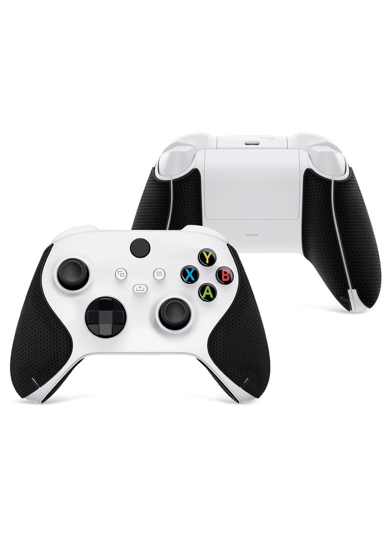 null - PlayVital Black Anti-Skid Sweat-Absorbent Controller Grip for Xbox Series X/S Controller, Professional Textured Soft Rubber Pads Handle Grips for Xbox Series X/S Controller - X3PJ001 - Image 1