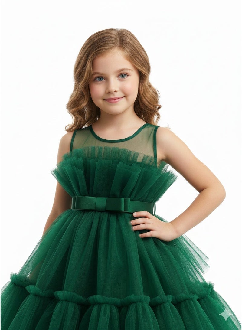 D'Daniela Emerald Tulle Dress - Image 5