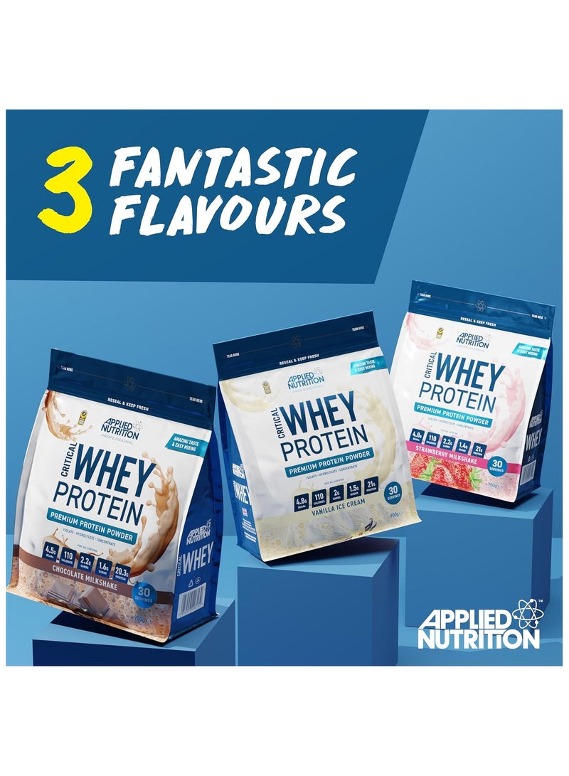 Applied Nutrition Critical Whey Advanced Protein Blend ,Strawberry Milkshake, 900 Gm - Image 4