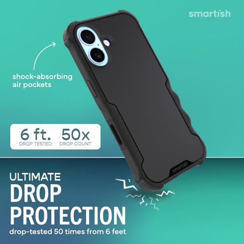 Smartish iPhone 17 MagSafe Case Gripzilla Protective Magnetic Case for Men Rugged Tough Military Grade Heavy Duty Grip Armor Drop Tested for iPhone 17 Black Tie Affair - Image 3