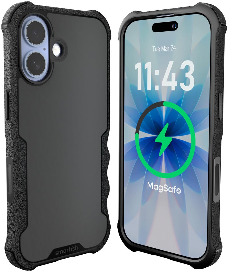Smartish iPhone 17 MagSafe Case Gripzilla Protective Magnetic Case for Men Rugged Tough Military Grade Heavy Duty Grip Armor Drop Tested for iPhone 17 Black Tie Affair - Image 2