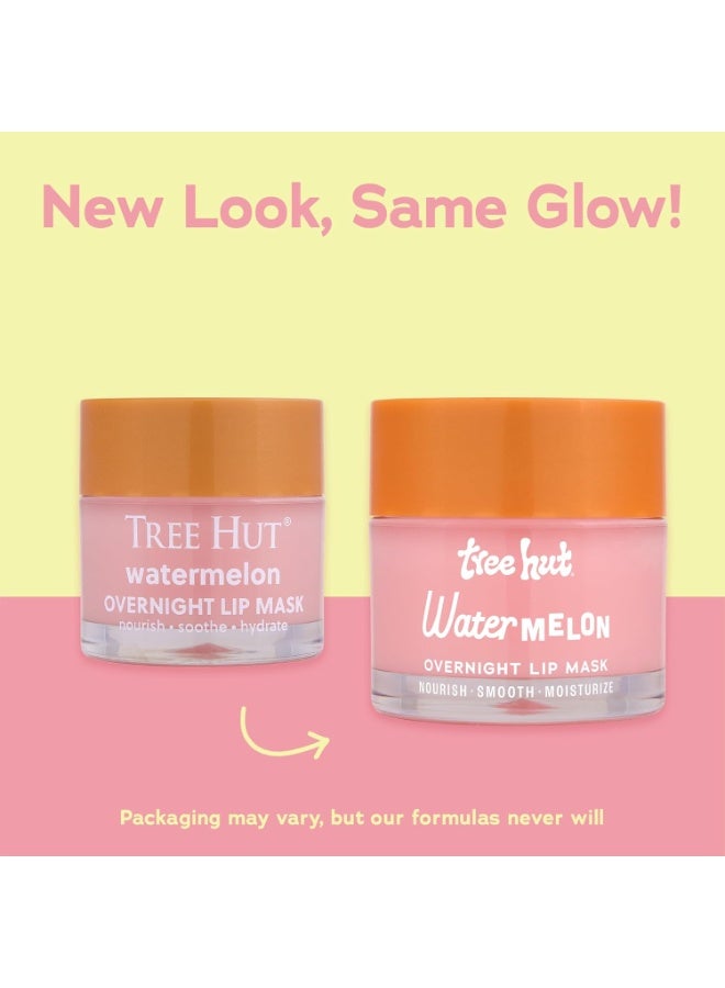 Tree Hut Watermelon Overnight Lip Mask, Hydrating Lip Treatment, Leave On Overnight for Soft, Smooth Lips, Holiday Gift & Stocking Stuffer, 0.6 oz - Image 2