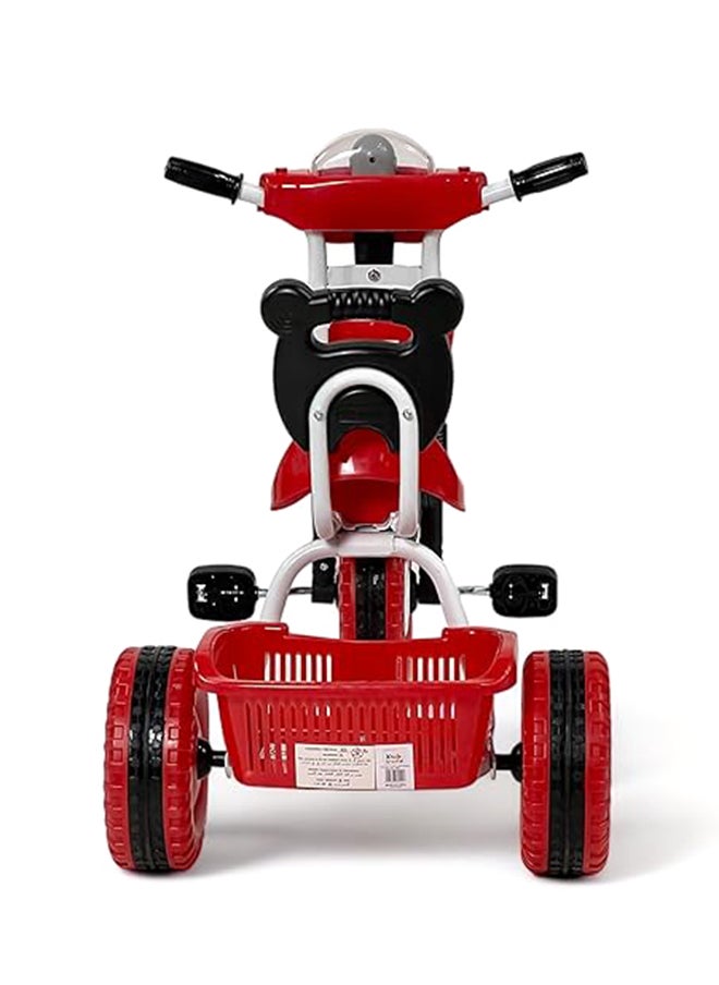 AL BADER Kids Balance Bike Kids Tricycles for 2-5 Years, Three Wheel Tricycle For Toddlers with One Seat, 3 Wheel Baby Bicycle With Basket, Toddlers Trike With Music and Lights, Red  - Image 4
