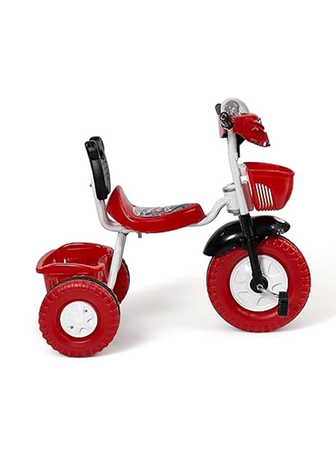 AL BADER Kids Balance Bike Kids Tricycles for 2-5 Years, Three Wheel Tricycle For Toddlers with One Seat, 3 Wheel Baby Bicycle With Basket, Toddlers Trike With Music and Lights, Red  - Image 3