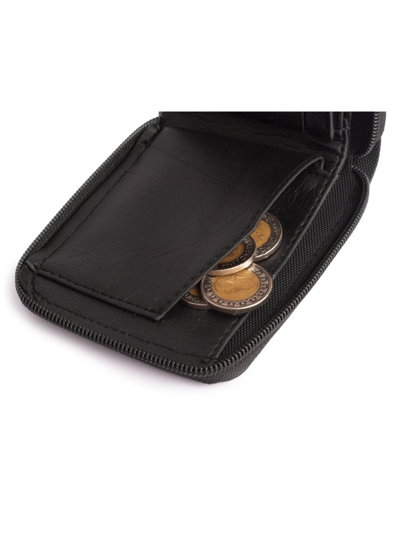 ايه ار سابلاي Ar Z Pro من Arij Bags | محفظة قماش مقاوم للمياه، بسوستة، 11 جيب للكروت، جيب للفلوس، تصميم صغير للجيب (11 × 9 سم) (رمادي) - Image 4