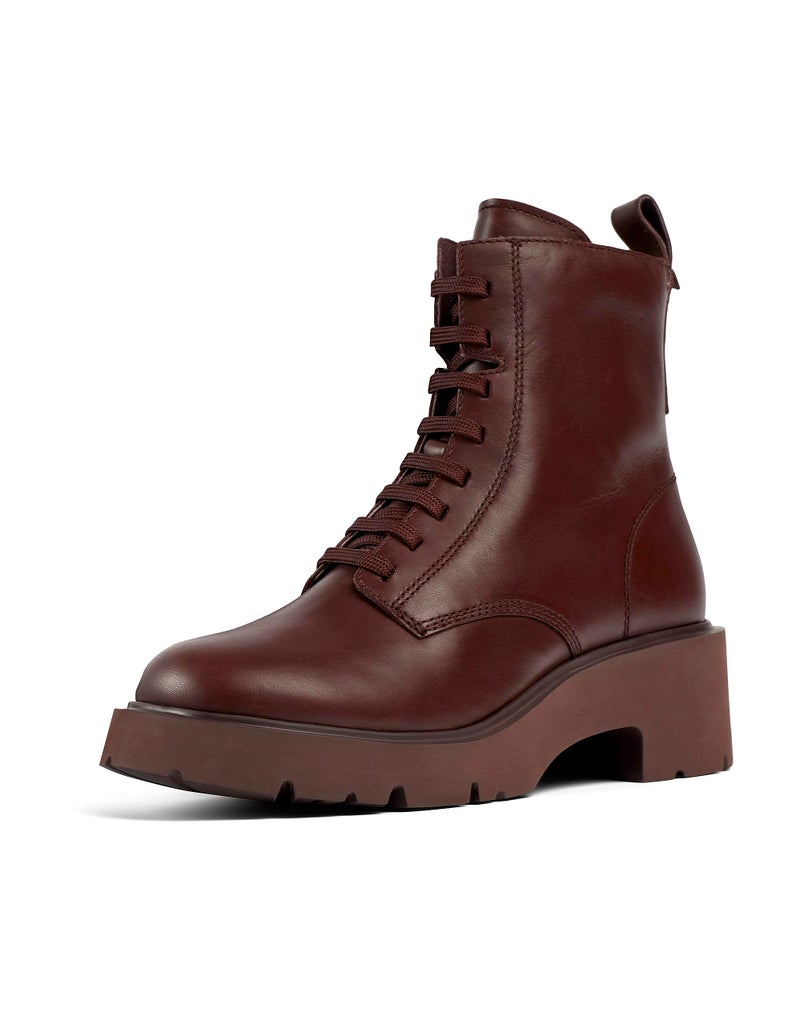 Camper Womens Lace Up Bootie Ankle Boot Burgundy 008 6