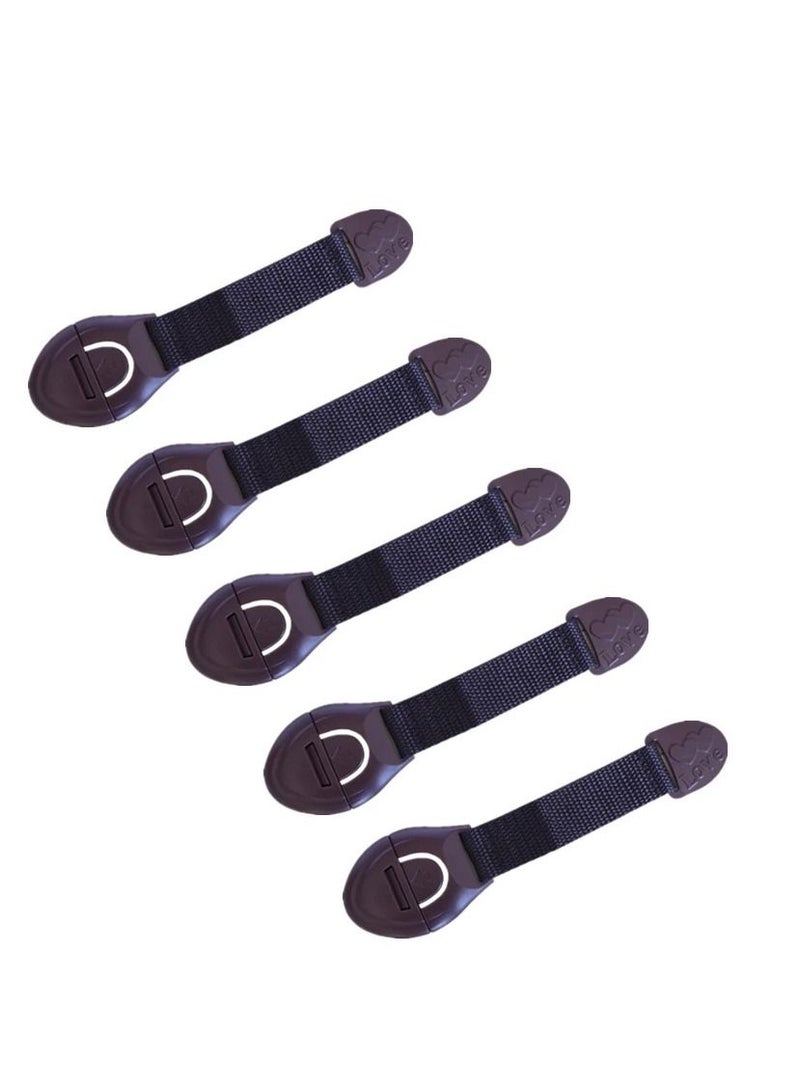 ارواق 5 قطعة / الوحدة درج شريط أمان قفل للطفل الأطفال خزانة الثلاجة باب غطاء المرحاض قفل الاطفال حامي سلامة الملحقات - Image 2