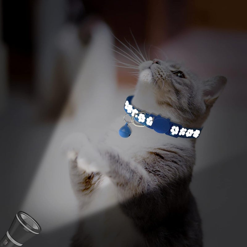 Pups&Pets 10 MM Reflective Collar Glow-in-The-Dark Visibility Reflective Light-up cat Collar for Small Breeds Puppy Kitten Rabbit (Pack of 3 Collar),Multicolor - Image 4