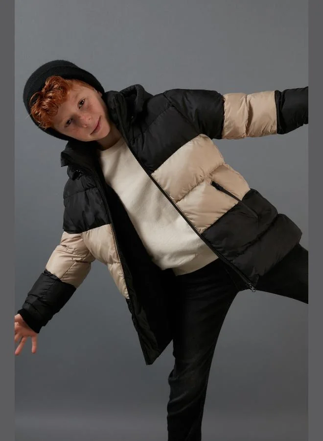 Lela Lela Plush Lined Removable Hooded Puffer Coat Boy's COAT 57611967