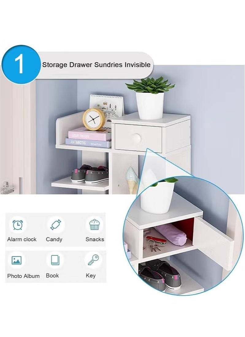 BLOOMING TIME - 8-layer freestanding shoe rack with drawers, space-saving sub-shelves, suitable for entrances, bedrooms, corridors - Image 1