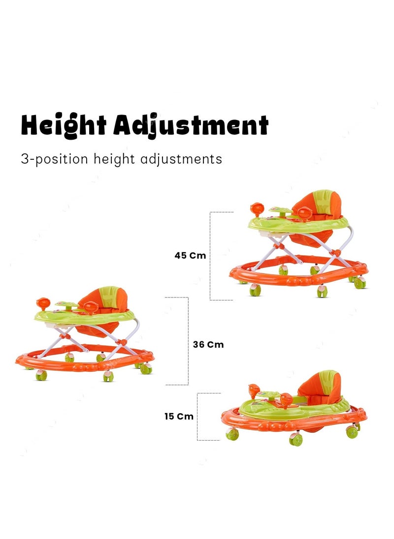 BABYCARA Lightweight Baby Walker With Music And Hanging Toys Height Adjustable - 6 To 18 Months  - Image 2