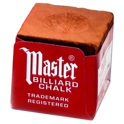 Master Billiard Pool Chalk, Pack of 12 Cubes, Rust, with Protective Box - Professional Billiards Chalk for Smooth, Even Coating on Cue Tip - Pool Table Accessories Gifts for Men (18-331) - Image 2