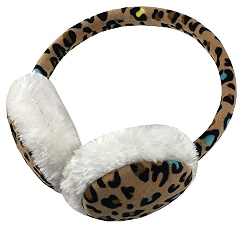 N'Ice Caps Kids Earmuffs Girls Winter Warm Adjustable Soft Plush Padded (One Size, Cheetah Print) - Image 2