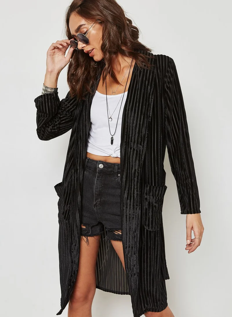 ELLA Longline Velvet Kimono