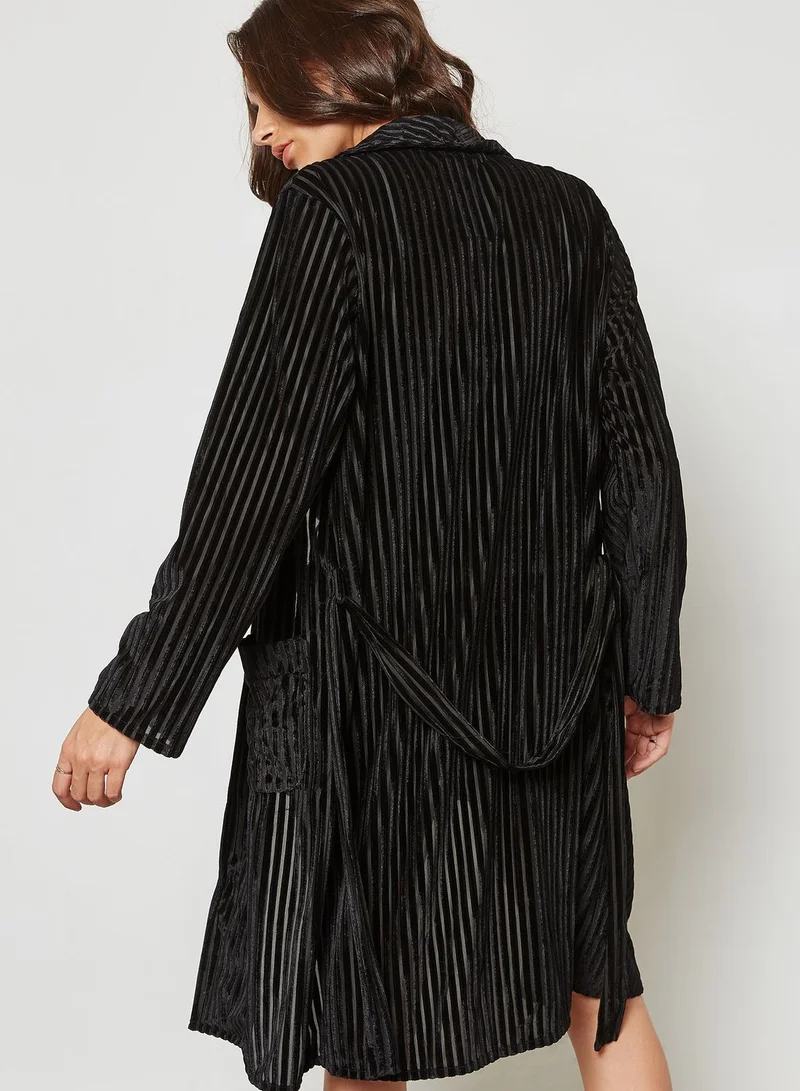 ELLA Longline Velvet Kimono