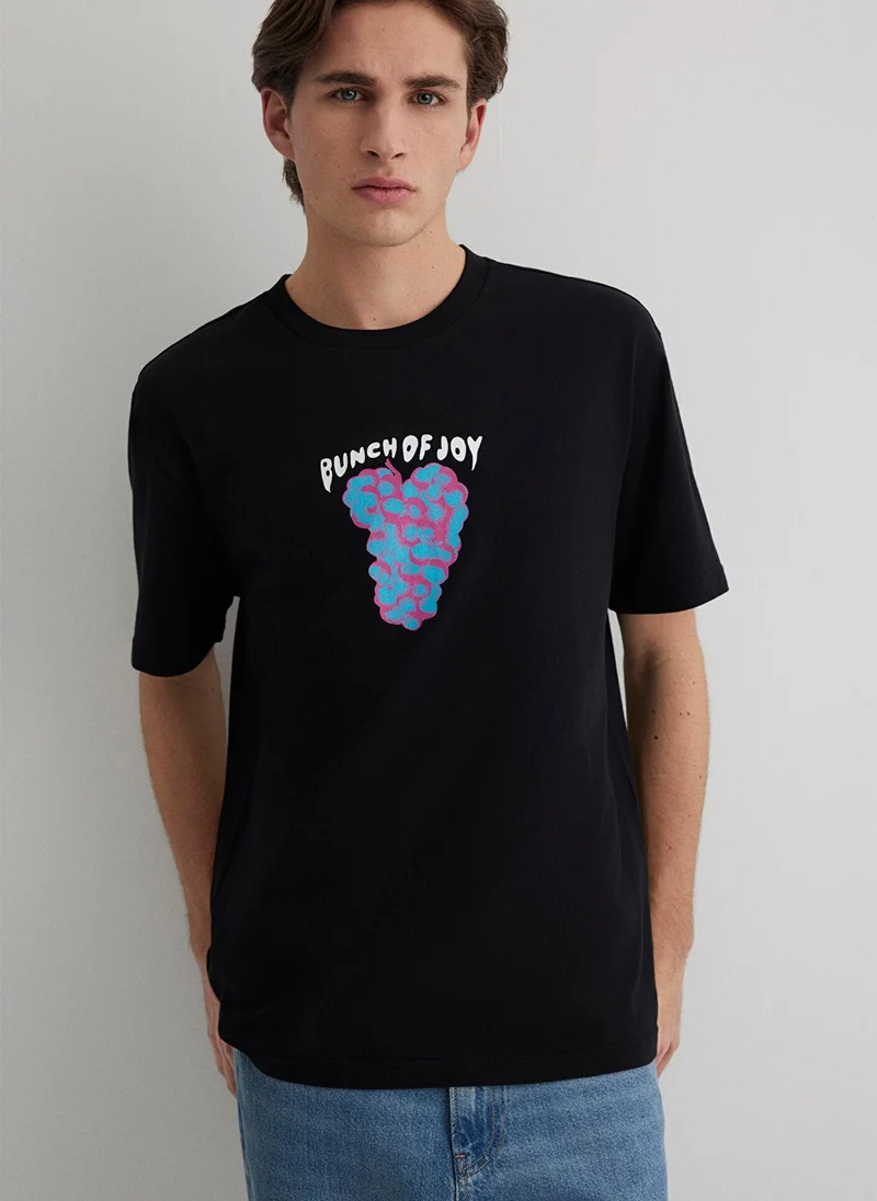 MAVI Printed Black T-Shirt