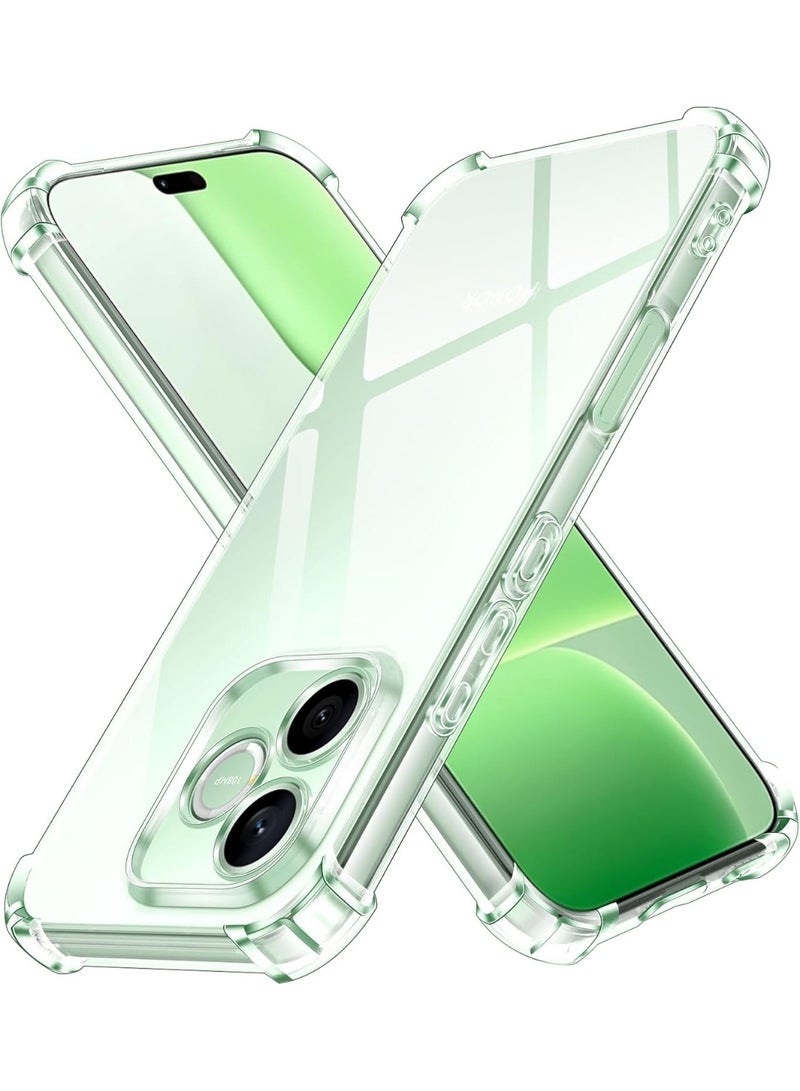 Crystal Clear Silicone TPU Case for Honor 600 Lite 5G with Shockproof Corners, Flexible & Scratch-Resistant - Image 1