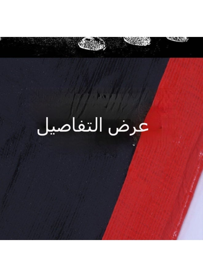 3x3m Sun Shade Sail Extra Thick Red & Black Canopy Tarp – Waterproof Sunshade Cover for Outdoor Events, Weddings, Party Tents - Image 2