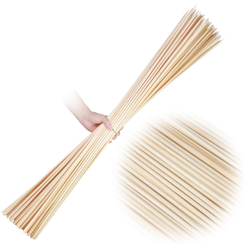Aerisque 100PCS 36 inch Bamboo Skewers for Marshmallows,S'Mores,Fire Pit,BBQ,Kabob,Grilling, Camping.More Size Choices 6"/8"/10"/12"/36" - Image 1