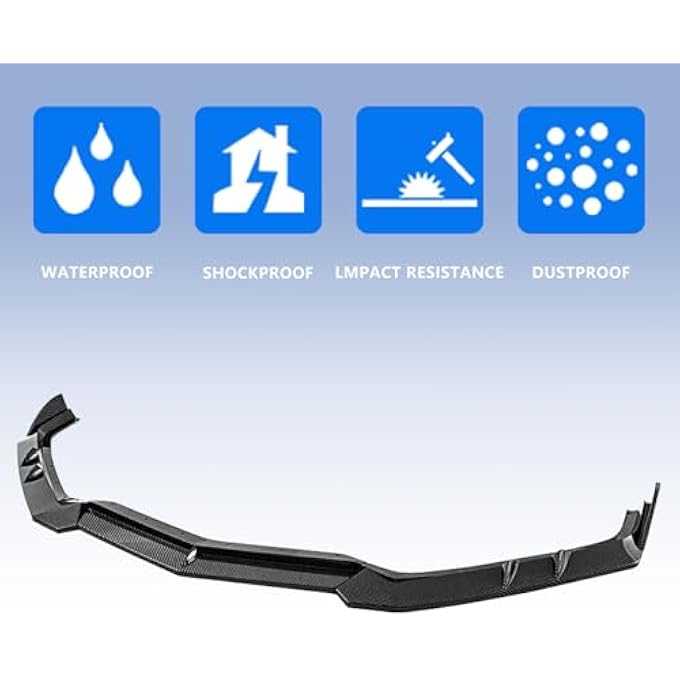 Fancemot Carbon Fiber Front Bumper Lip Compatible with Corvette C8 2020-2025, Front Splitter Protector Body Set - Image 2