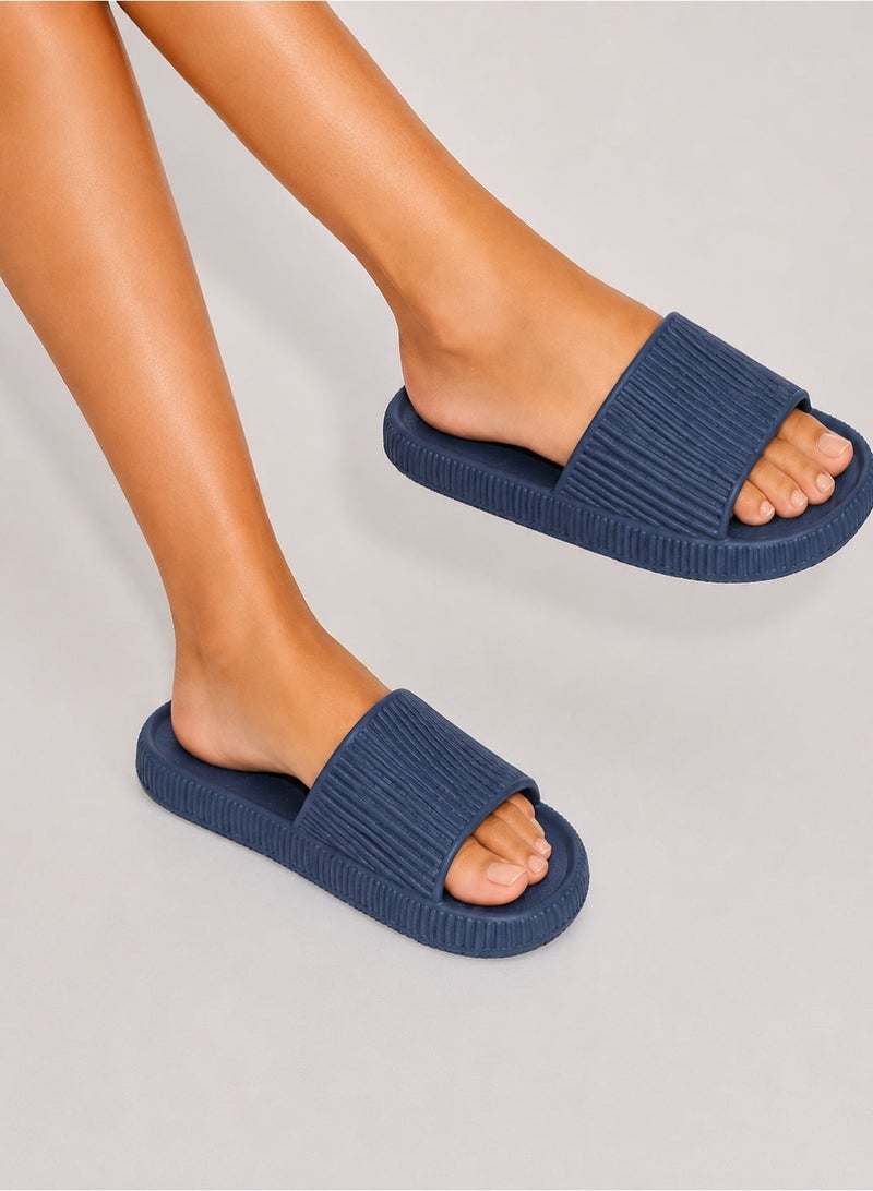 Cloud Slides Sandals, Waterproof PVC Slippers, Non-Slip Durable, Lightweight Cushioned Shower Pool Bathroom House Slides - Image 1