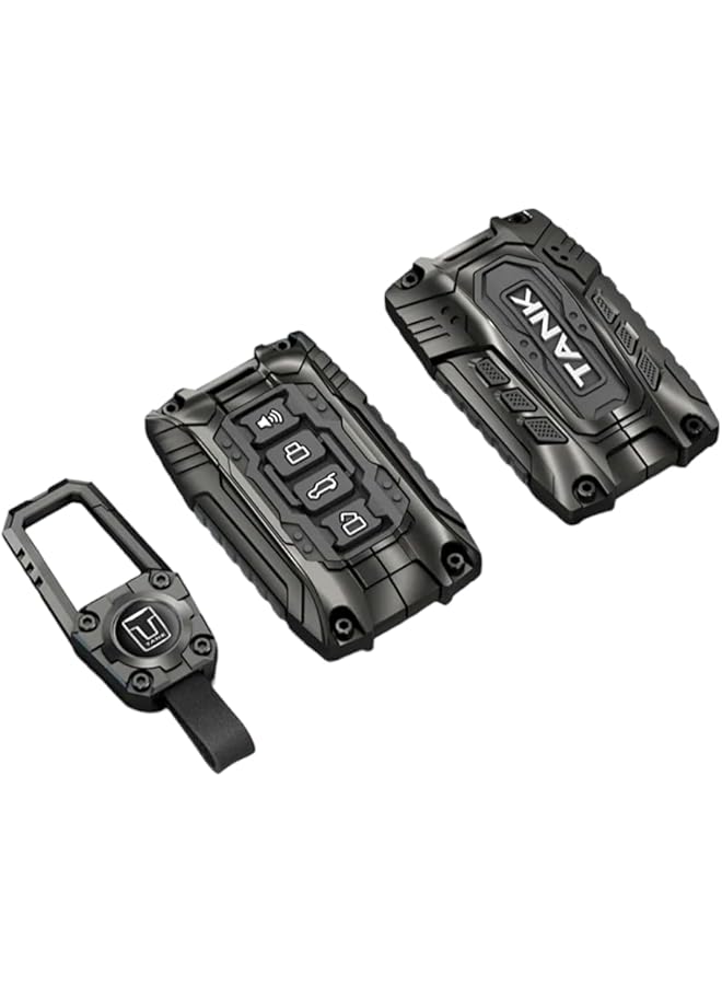 Metal Multi Tool Case For Gwm Tank 300 500 Black Gun Metal With Silicone Buttons - Image 1