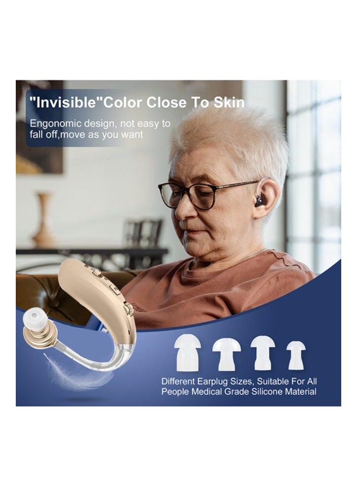 Generic Rechargeable Hearing Aids for Adults & Seniors Invisible Behind-The-Ear Magnetic Charging Noise Cancelling Assistive Listening Devices  - Image 4