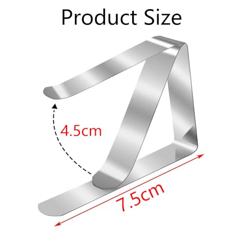 Fapiwen Stainless Steel 8pcs Windproof Table Cloth Clips - Ideal for Home, Picnic, Party, Restaurant - Image 2