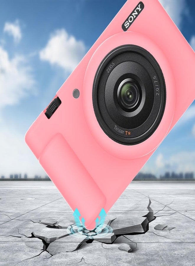 Tedubax Silicone Case for Sony ZV-1F/ ZV-1 II/ZV-1M2 Digital Camera with 2PCS Screen Protector and a Lanyard Sony ZV-1 II case-(Pink) - Image 4