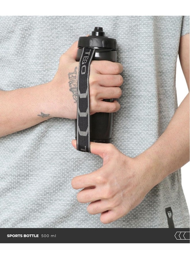 TEGO زجاجة مياه جري TEGO Rush | 500 مل | خفيفة الوزن وقابلة للضغط | مصنوعة من بوليمر نباتي | غطاء رياضي خالي من BPA | حزام يدوي لسهولة الإمساك | مصنوعة من قصب السكر - Image 5