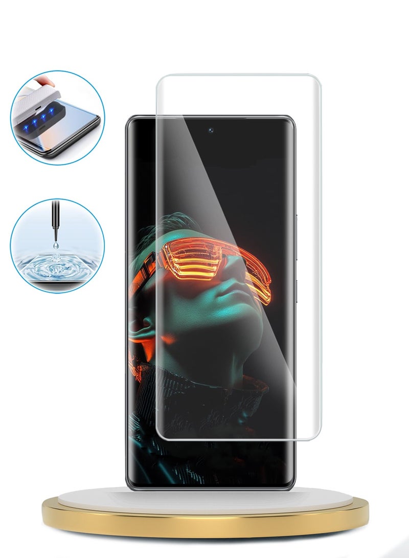 دبليو تيك حافظ شاشة زجاجي مقوى كامل بحواف منحنية بالكامل من تيكنو بوفا كيرف 5G 2025 بريميوم مع غراء كامل وغطاء كامل (MSGUCN) - شفاف - Image 3