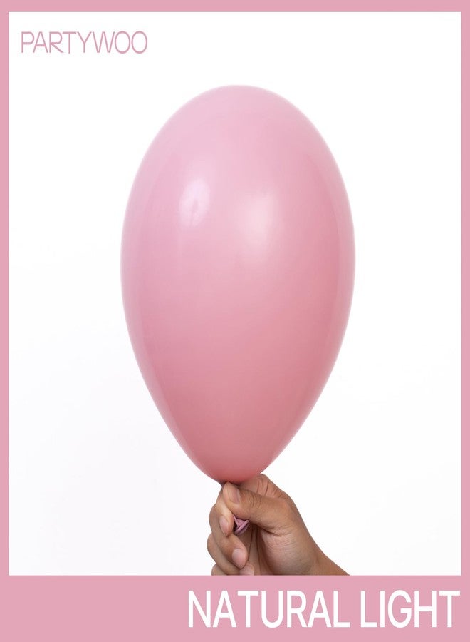 PartyWoo Mauve Balloons 100 pcs Different Sizes of 18 12 10 5 Inch Dusty Dark Boho Pink Latex Balloon Arch Kit Garland for Baby Shower Bridal Shower Wedding Birthday Party Decorations Pink-F30 - Image 3