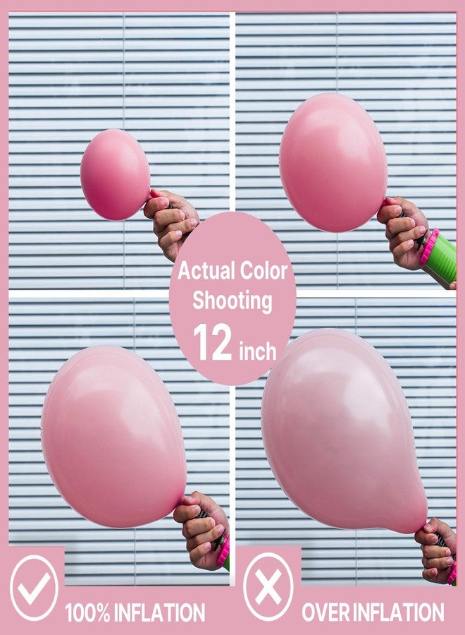 PartyWoo Mauve Balloons 100 pcs Different Sizes of 18 12 10 5 Inch Dusty Dark Boho Pink Latex Balloon Arch Kit Garland for Baby Shower Bridal Shower Wedding Birthday Party Decorations Pink-F30 - Image 4