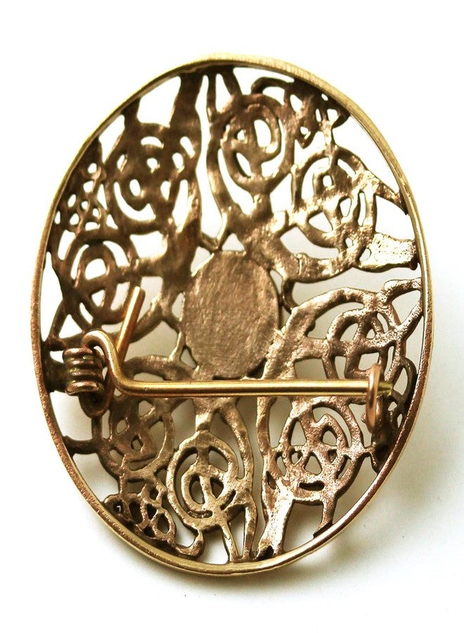 LynnAround Vintage brooches Bronze Norse Filigree Celtic Knot Black Stone Thailand Jewelry (Brooch) - Image 2