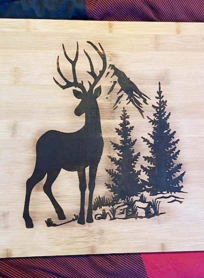 zosylley Animal Wood Burning Stencils for Painting 12” Deer Stencils Horse Stencil Bear Wolf Moose Drawing Templates for T-Shirt Fabric Wood DIY Crafts - Image 5