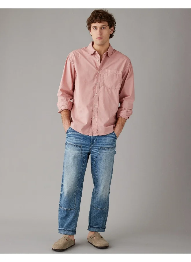 American Eagle Poplin Button-Up Shirt