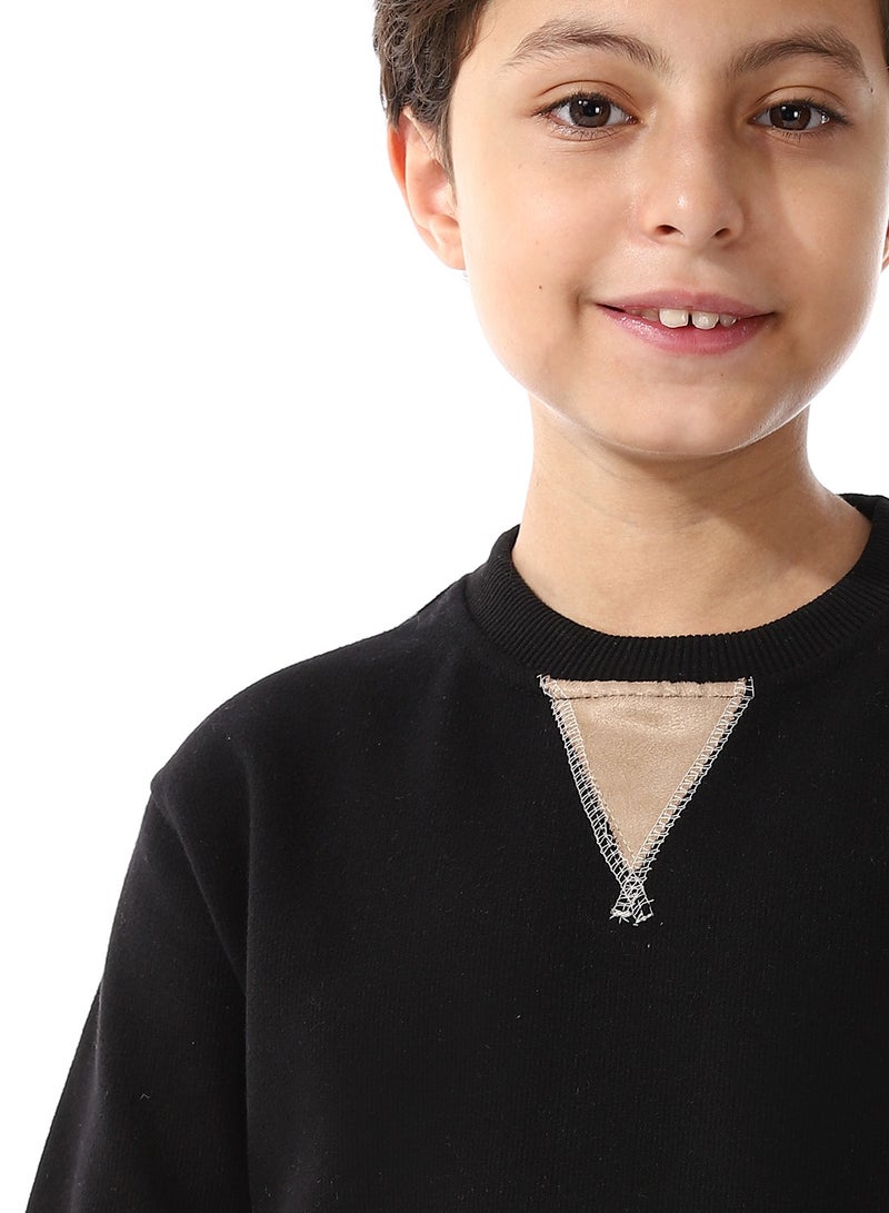 Andora Long Sleeves Slip On Kashmir Boys Sweatshirt_Black - Image 4