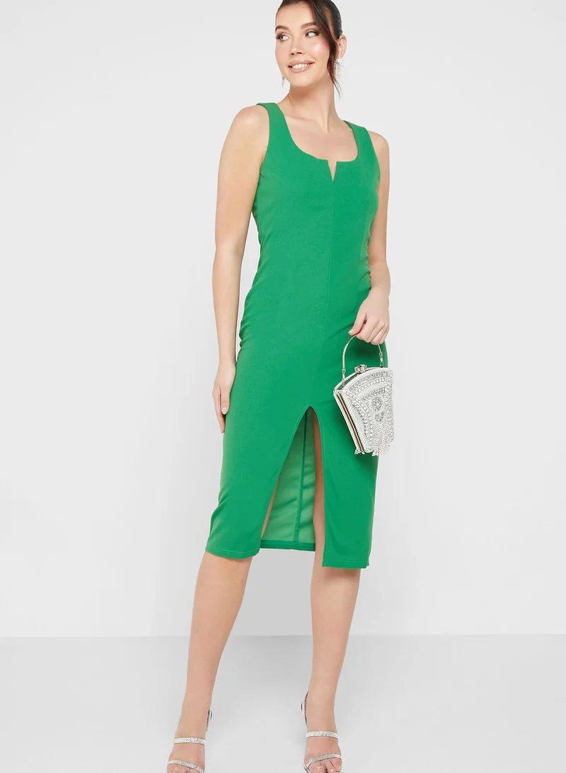 skirt and stiletto Sleeveless Slit Dress