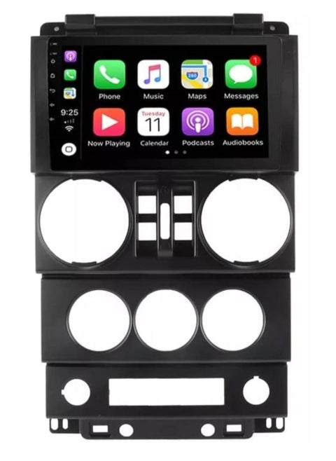 Android Screen For Jeep Wrangler Unlimited 3 JK 2008 2009 2010 4GB RAM Support Apple Carplay Android Auto Wireless QLED Touch Screen DSP Bluetooth AHD Camera Included
