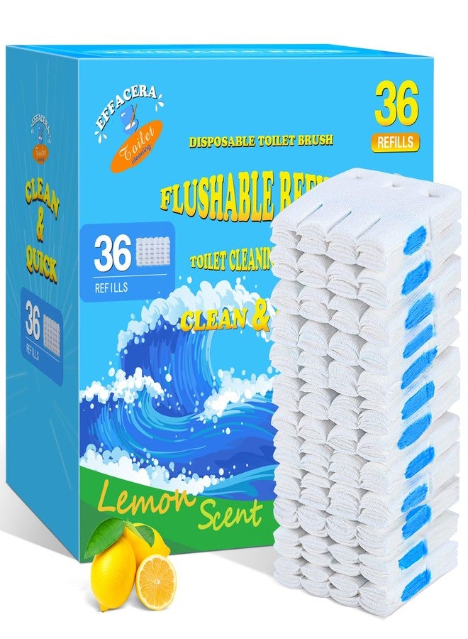 Effacera 36 Refills Disposable Toilet Bowl Paper Bulk Toilet Fresh Flushable Refills for Bathroom Toilet Brush Accessories Supplies Starter Kit - Image 1