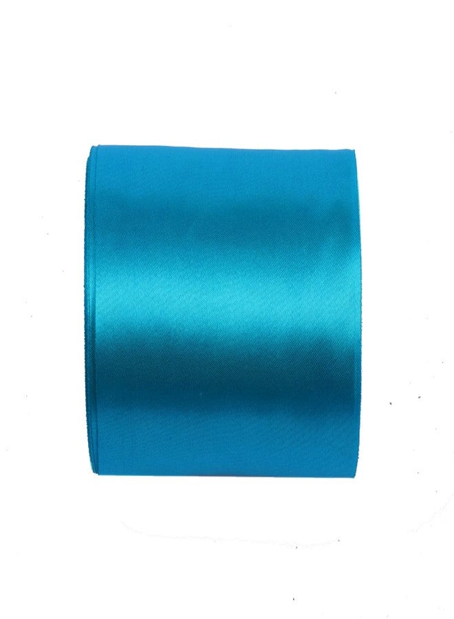 YYCRAFT 4 Inch Wide Satin Ribbon Satin Fabric Spool for Grand Opening Cutting Ceremony Wedding Birthday Party Decoration Gift Craft (22 Yards,Turquoise) - Image 1